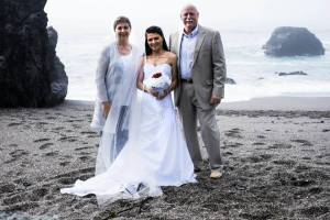 My real mom, dad and I on my wedding day